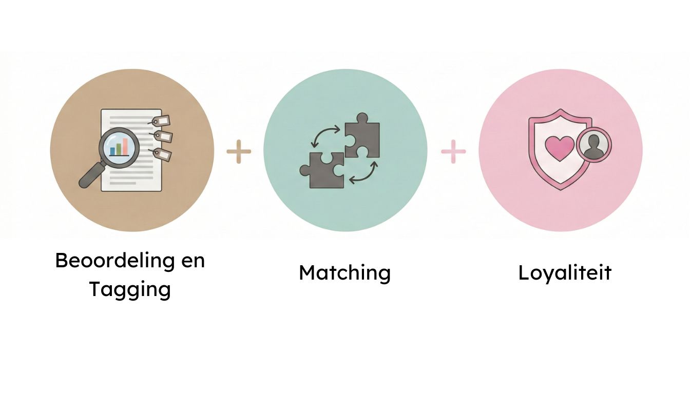Beoordeling, tagging, matching en loyaliteit