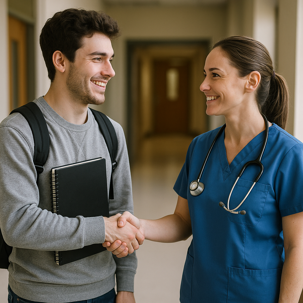 étudiant et soignant